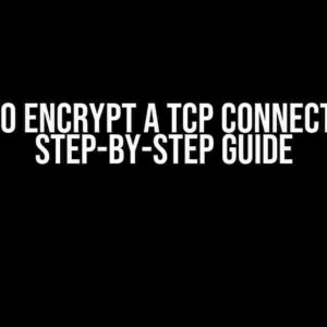 How to Encrypt a TCP Connection: A Step-by-Step Guide