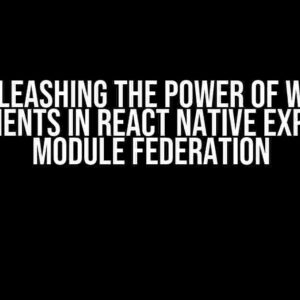 Unleashing the Power of Web Components in React Native Expo using Module Federation